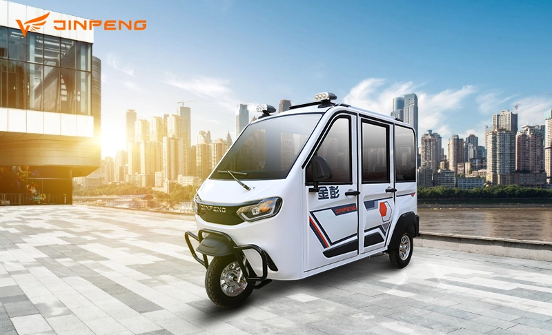 Jinpeng Brand Cx Style Full Closed Cabin 3 Seater Electric Tricycles for Ladies Passenger Factory 3 Wheel 60V 1000W